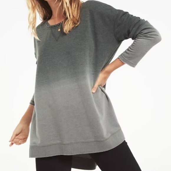 Z Supply Tops - ZSUPPLY Green Ombre Weekender Womens S Longsleeve Sweatshirt Distressed Casual